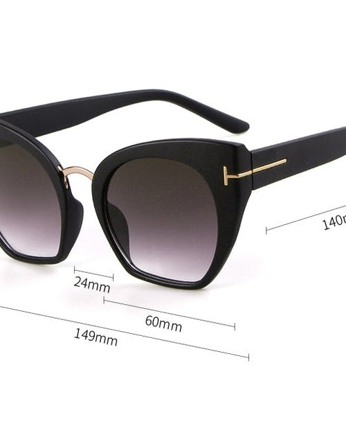 Load image into Gallery viewer, Half Frame Tom Rimless Sunglasses Women Men Brand Designer Female Oversized Square Sun Glasses CE Shades OM694
