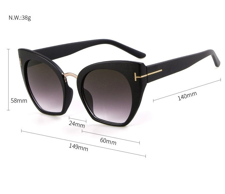 Half Frame Tom Rimless Sunglasses Women Men Brand Designer Female Oversized Square Sun Glasses CE Shades OM694