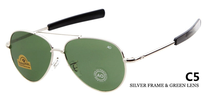 Sunglasses pilot 90s Men Army Military 12K Gold Tint Frame American Optical Lens Sun Glasses with Box OM288B