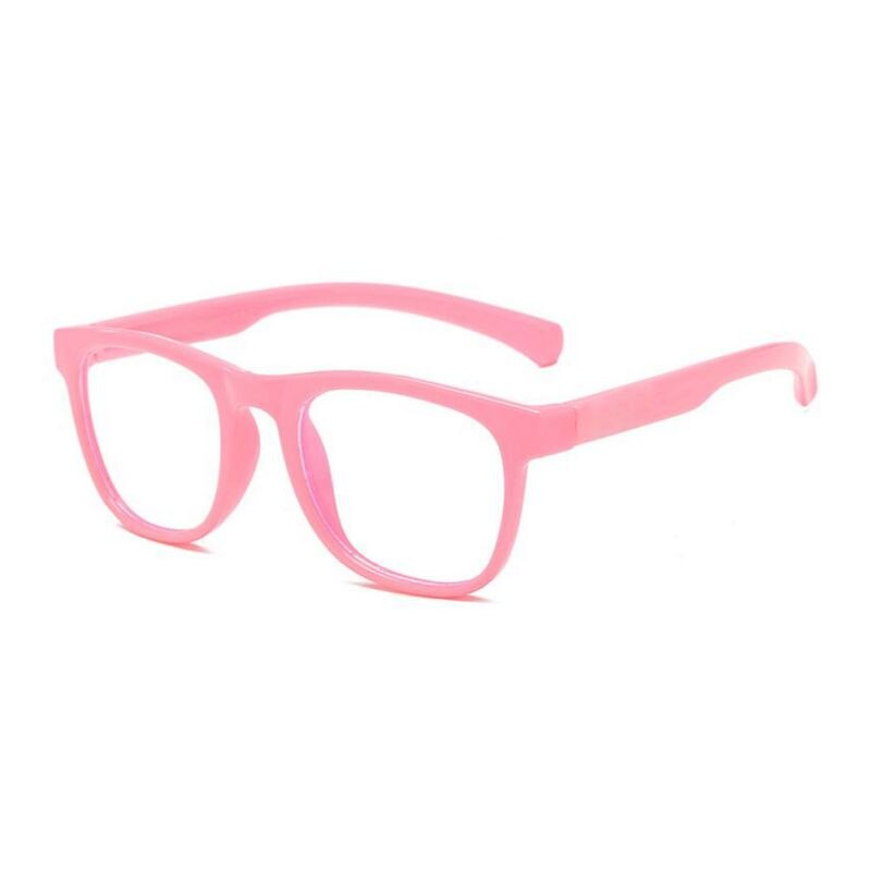 Children Bendable Silicone Anti-blue Light Glasses Flexible One-piece Safe Eyeglasses Plain Mirror Goggles Eyewear Frame