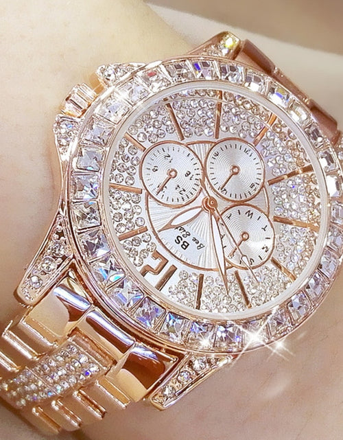 Load image into Gallery viewer, 2023 Women Watches Quartz Diamond Luxury Watch Fashion Top Brand Wristwatch Fashion Watch Ladies Crystal Jewelry Rose Gold Watch
