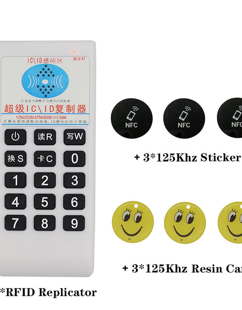 Load image into Gallery viewer, Handheld Frequency 125Khz-13.56MHZ Copier Duplicator Cloner RFID NFC IC Card Reader &amp; Writer Access Tag Duplicator 5577 Card
