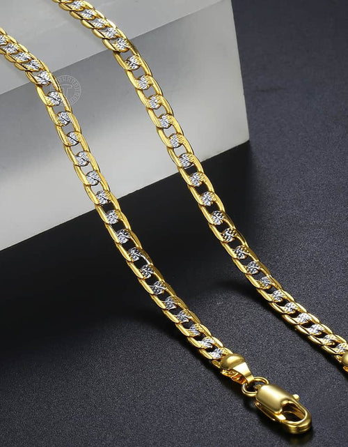 Load image into Gallery viewer, Gold Color Chain Necklace For Men Women Cuban Link Chain Male Necklace Fashion Men&#39;s Jewelry Wholesale Gifts 4mm GN64
