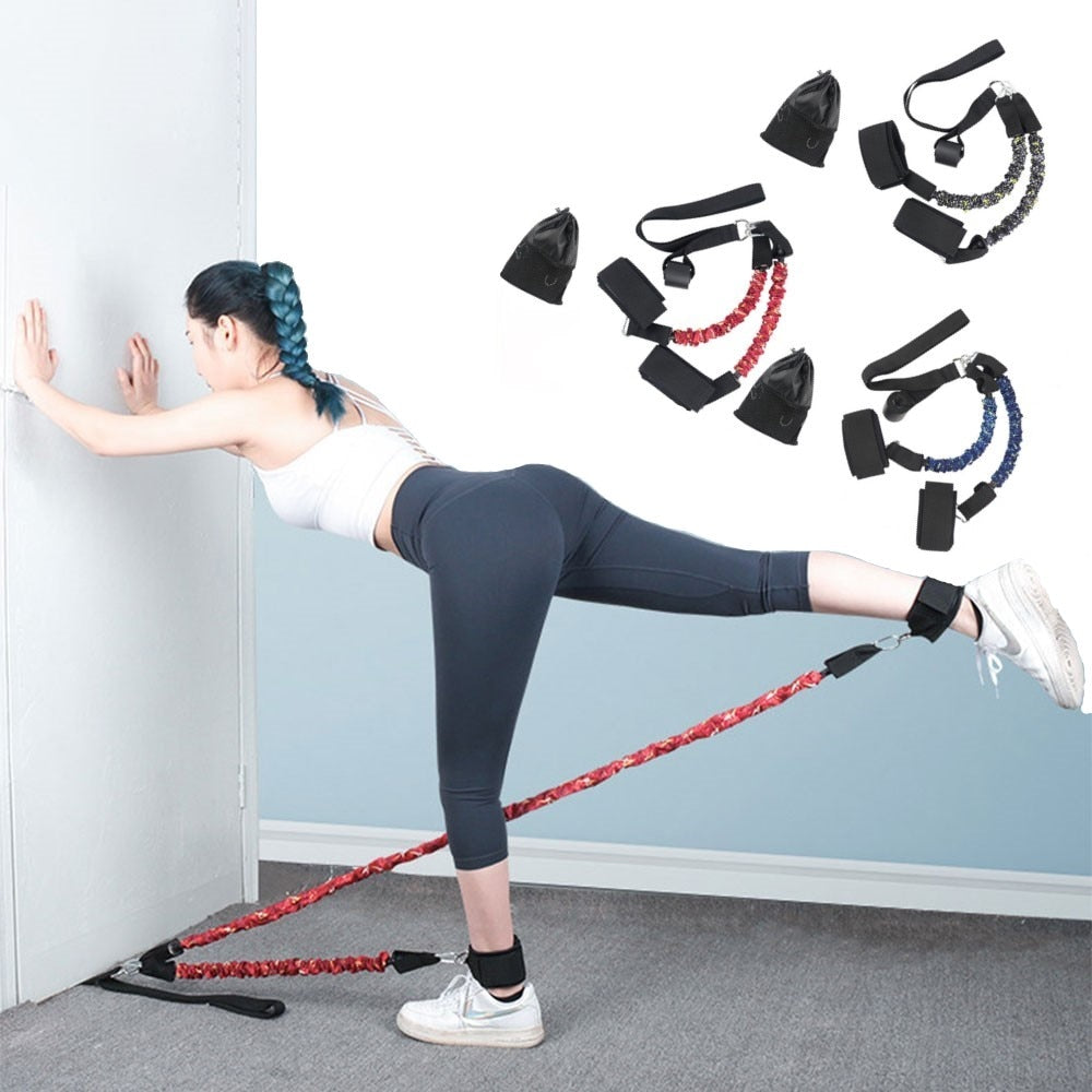 Booty Training Resistance Band Leg Hip Power Strengthen Pull Rope Belt System Cable Machine Gym Home Workout Fitness Equipment