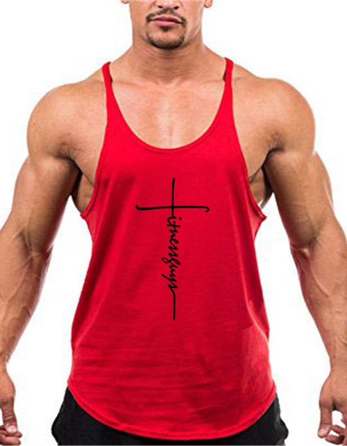 Load image into Gallery viewer, Gym Stringer Tank Top Men Bodybuilding Clothing Cotton Sleeveless Shirt Man Fitness Vest Singlet Sportwear Workout Tanktop
