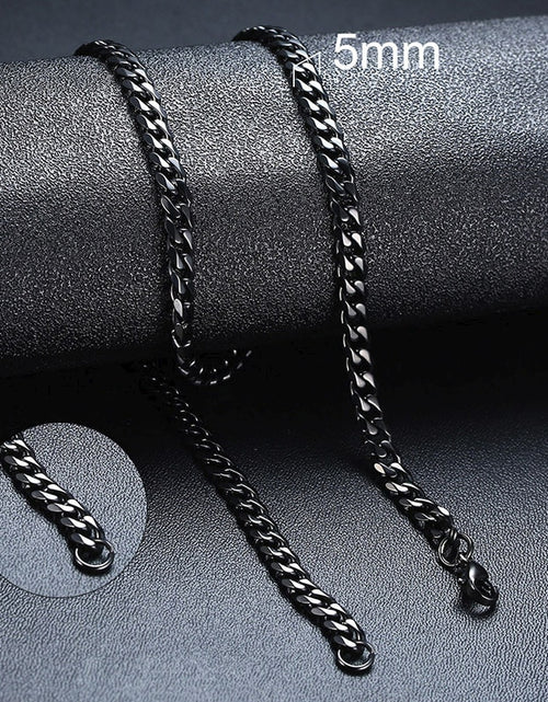 Load image into Gallery viewer, Cuban Chain Necklace for Men Women, Basic Punk Stainless Steel Curb Link Chain Chokers,Vintage Gold Tone Solid Metal Collar
