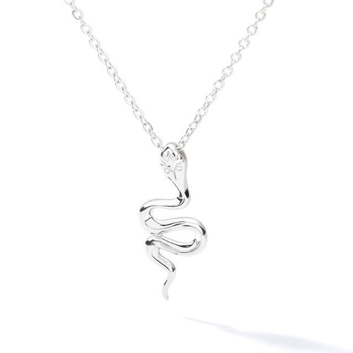 Load image into Gallery viewer, Snake Pendant Necklace For Women Simple Gold Color Animals Necklace Collar Pendant Stainless Steel Jewelry collar hombre
