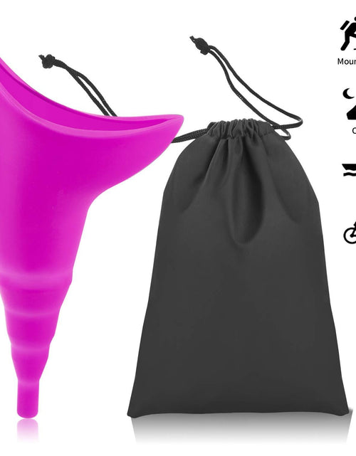 Load image into Gallery viewer, Ladies portable outdoor emergency standing urinal female silicone urinal
