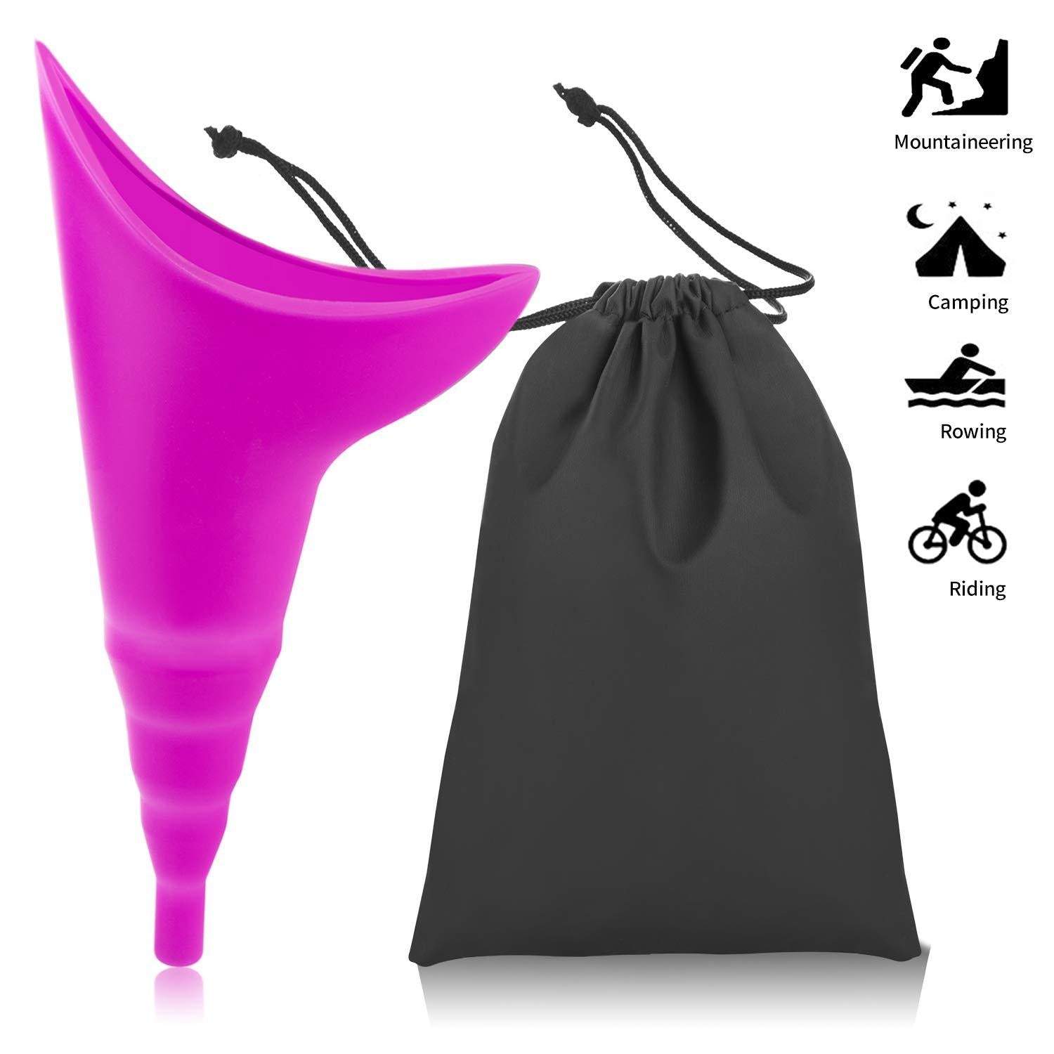 Ladies portable outdoor emergency standing urinal female silicone urinal