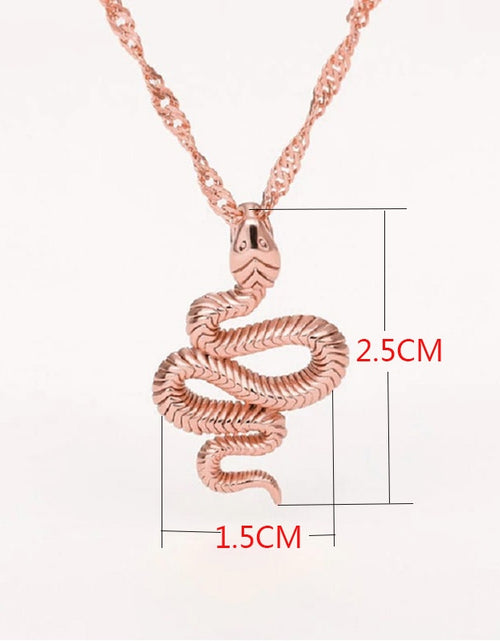 Load image into Gallery viewer, Snake Pendant Necklace For Women Simple Gold Color Animals Necklace Collar Pendant Stainless Steel Jewelry collar hombre
