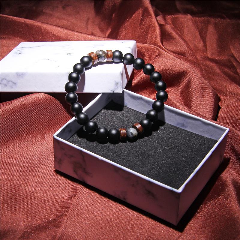 Beads Bracelet for Men Natural Volcanic Stone Bead Tibetan Buddha chakra Lava Stone Diffuser Bracelets Men Fashion New Jewelry