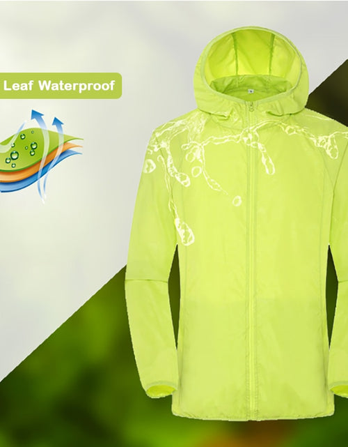 Load image into Gallery viewer, Camping Rain Jacket Men Women Waterproof Sun Protection Clothing Fishing Hunting Clothes Quick Dry Skin Windbreaker With Pocket
