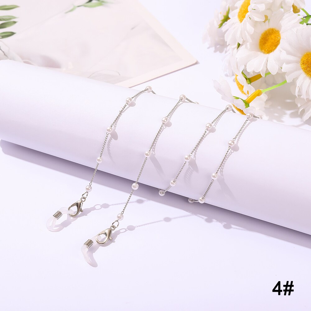 Silver Color Sunglasses Chain Face Mask Lanyard Fashion Reading Glasses Chains Mask Holder Strap Accessories for Women