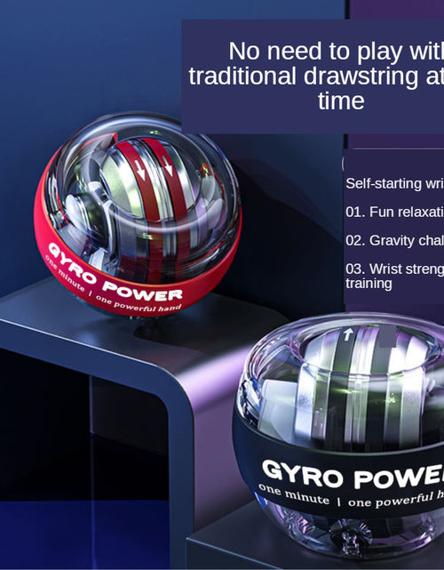 Load image into Gallery viewer, LED Gyroball Wrist Power Hand Ball Self-starting Gyro ball 2000kg Powerball Arm Hand Muscle Force Trainer  Exercise Strengthener
