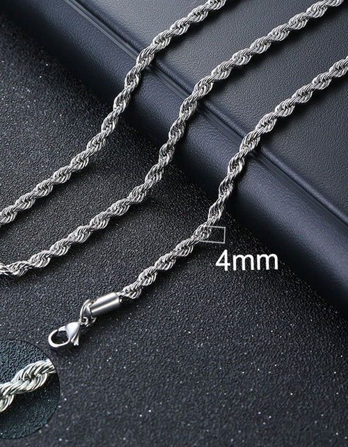 Load image into Gallery viewer, Cuban Chain Necklace for Men Women, Basic Punk Stainless Steel Curb Link Chain Chokers,Vintage Gold Tone Solid Metal Collar
