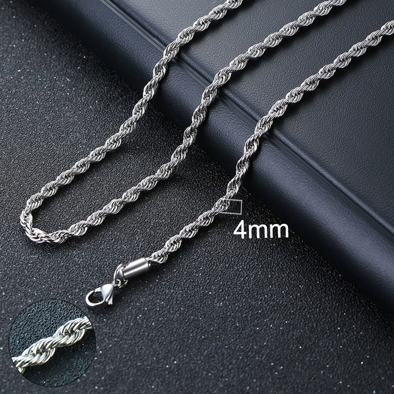 Cuban Chain Necklace for Men Women, Basic Punk Stainless Steel Curb Link Chain Chokers,Vintage Gold Tone Solid Metal Collar