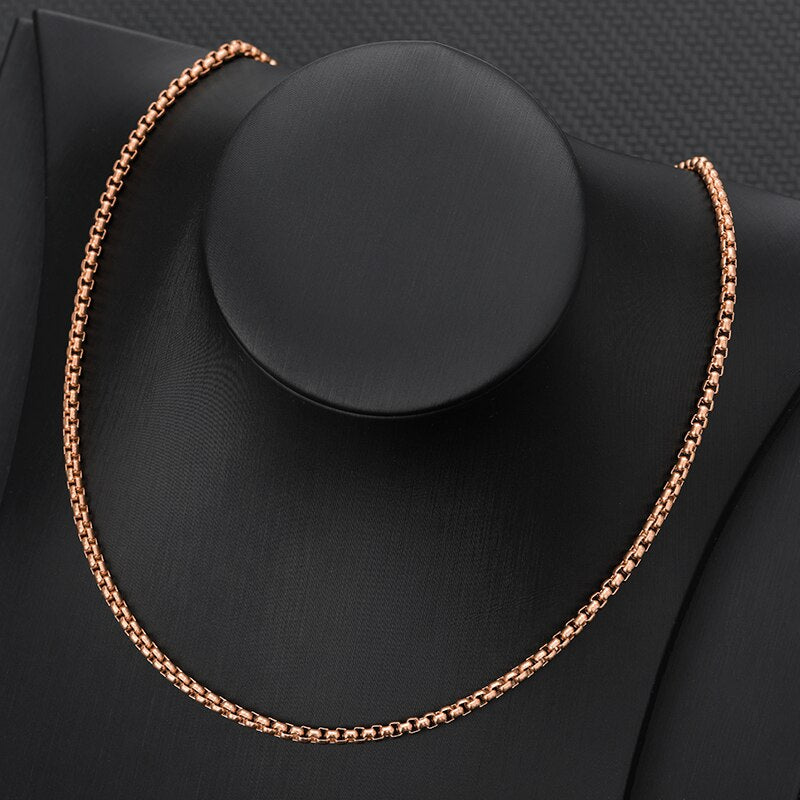 Gold  Color Chain Necklace for Women Stainless Steel Link Choker Necklace Aesthetic Jewerly Collares Mujer Wholesale