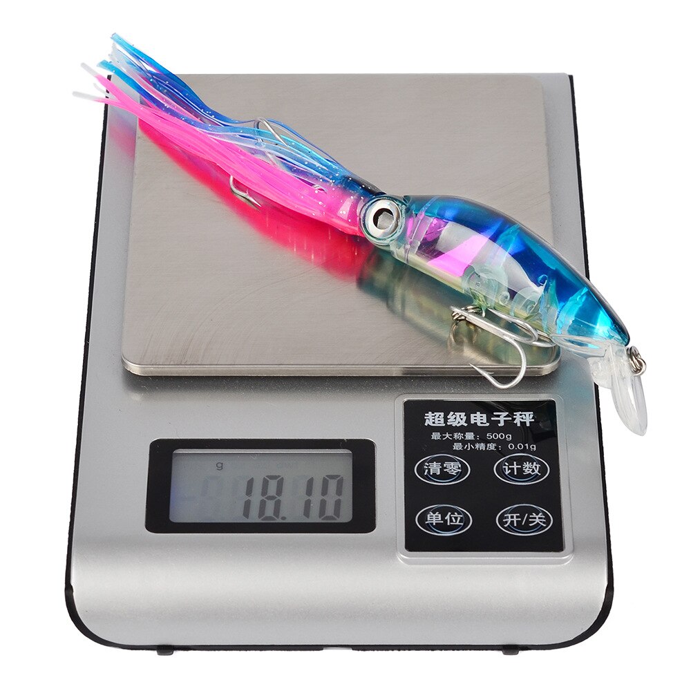 1pcs Hard Fishing Lure Fish Bait 18g 10cm Squid High Carbon Steel Hook Octopus Crank For Artificial Tuna Sea Allure Tool