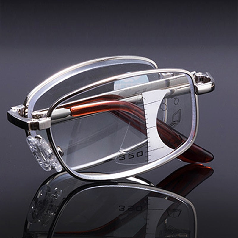 Folding Glasses for Elderly Anti Blue Light Reading Glasses Men Progressive Multifocal Reading Glasses Women Presbyopia