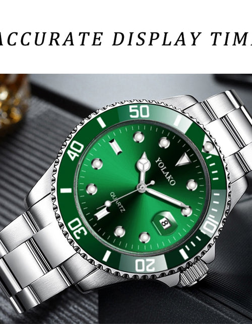 Load image into Gallery viewer, Men Watch New Luxury Business Watch Men Waterproof Date Green Dial Watches Fashion Male Clock Wrist Watch Relogio Masculino
