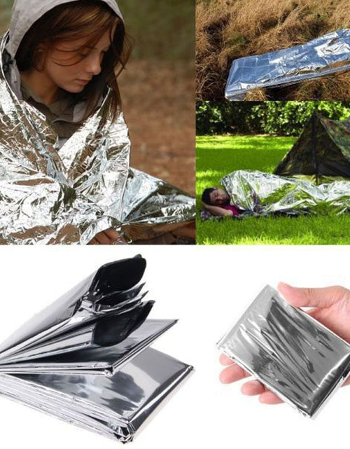 Load image into Gallery viewer, Outdoor Low Temperature Rescue First Aid Kit Insulation Blanket Campsite Keeping Foil Polyester Film Lifesaving Warm Insulation
