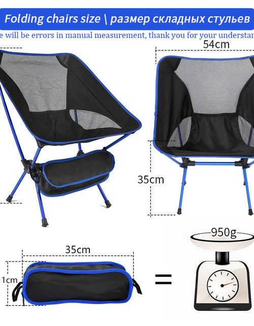 Load image into Gallery viewer, Detachable Portable Folding Moon Chair Outdoor Camping Chairs Beach Fishing Chair Ultralight Travel Hiking Picnic Seat Tools
