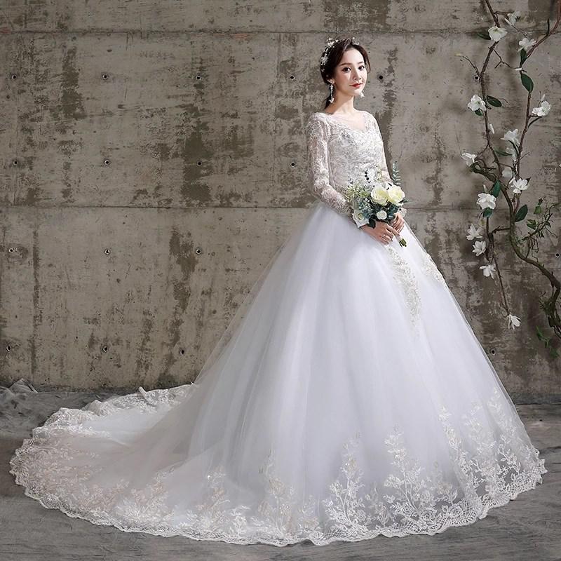 Wedding Dress 2022 New Birde Long Sleeve Ball Gown Luxury Lace Wedding Dresses Vestido De Noiva Robe De Mariee Plus Size