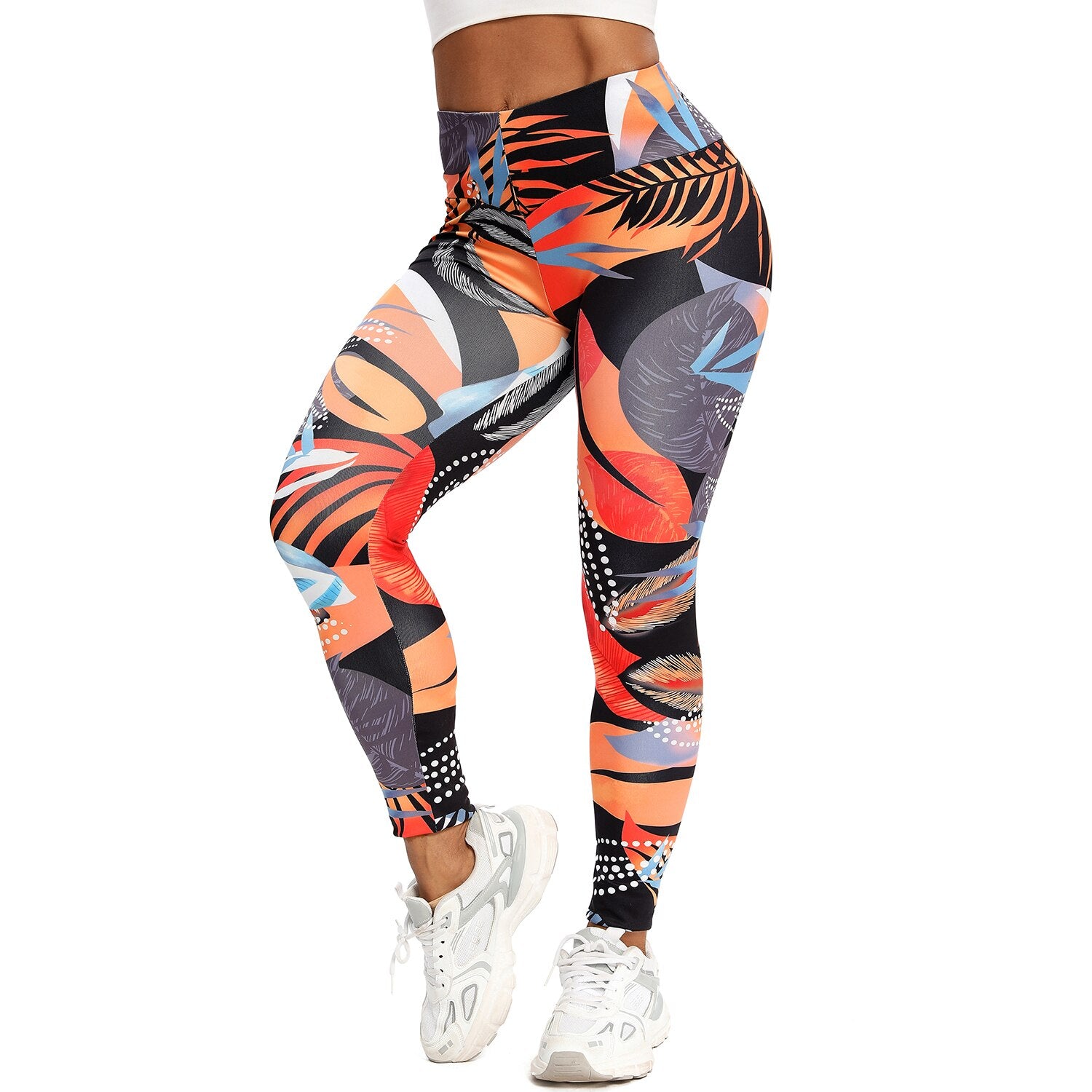 Printing Leggings Fitness Yoga Pants Women High Waist Push Up Hip  Workout Elastic Tights Running Activewear Gym Sports Pants