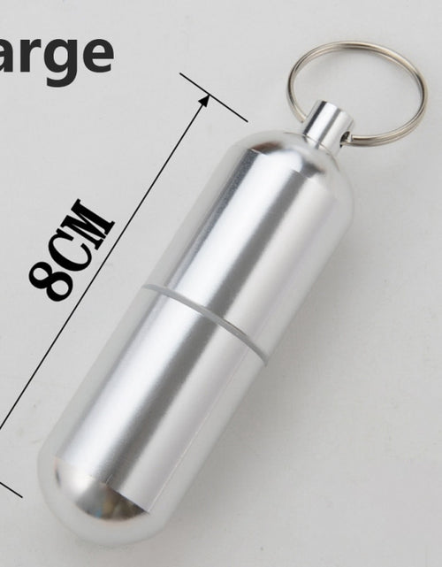 Load image into Gallery viewer, Waterproof Aluminum Pill Box Case Bottle Cache Drug Holder for Traveling Camping Container Keychain Medicine Box Health Care
