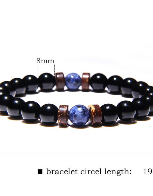 Load image into Gallery viewer, Beads Bracelet for Men Natural Volcanic Stone Bead Tibetan Buddha chakra Lava Stone Diffuser Bracelets Men Fashion New Jewelry
