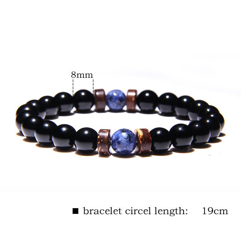 Beads Bracelet for Men Natural Volcanic Stone Bead Tibetan Buddha chakra Lava Stone Diffuser Bracelets Men Fashion New Jewelry