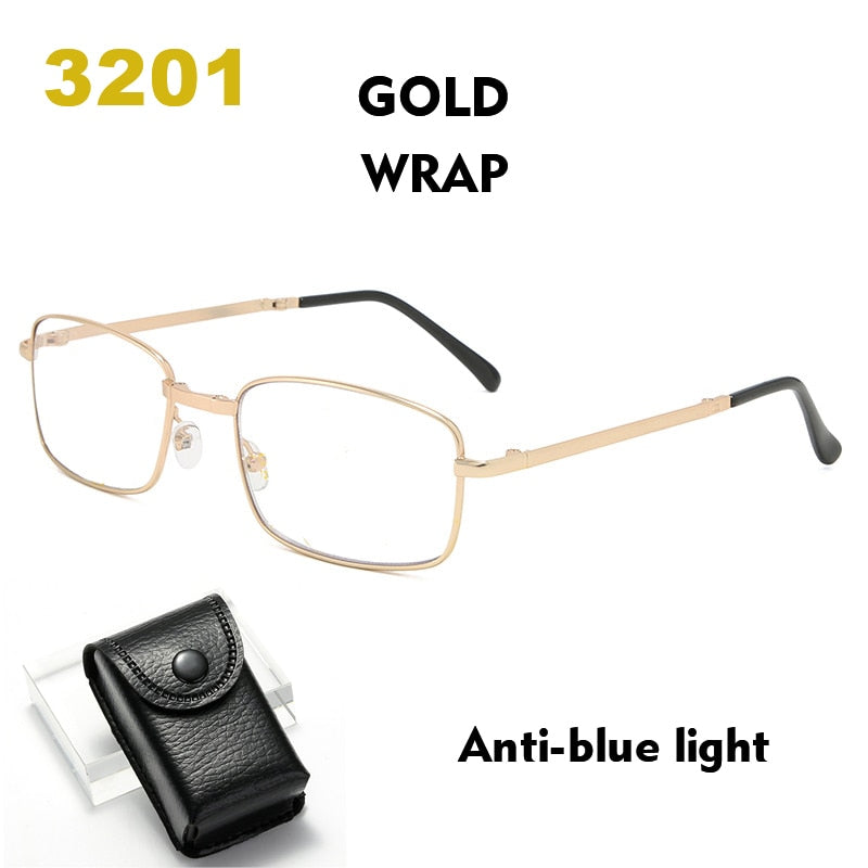 Folding Glasses for Elderly Anti Blue Light Reading Glasses Men Progressive Multifocal Reading Glasses Women Presbyopia