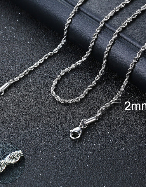 Load image into Gallery viewer, Cuban Chain Necklace for Men Women, Basic Punk Stainless Steel Curb Link Chain Chokers,Vintage Gold Tone Solid Metal Collar
