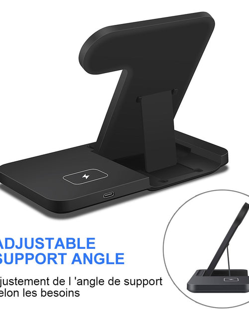 Load image into Gallery viewer, 15W Fast Wireless Charger Dock Station For iPhone 14 13 12 11 XS XR X 8 Apple Watch 8 7 6 SE 5 AirPods 3 Pro Charging Stand
