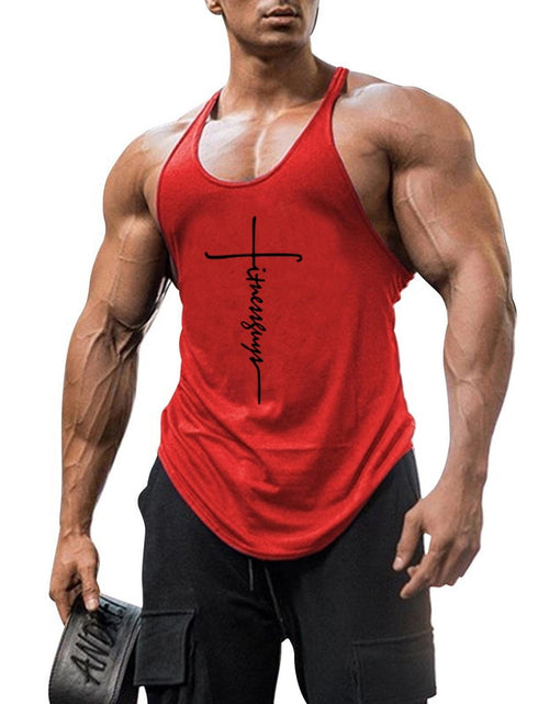 Load image into Gallery viewer, Gym Stringer Tank Top Men Bodybuilding Clothing Cotton Sleeveless Shirt Man Fitness Vest Singlet Sportwear Workout Tanktop
