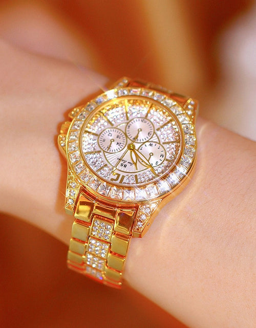 Load image into Gallery viewer, 2023 Women Watches Quartz Diamond Luxury Watch Fashion Top Brand Wristwatch Fashion Watch Ladies Crystal Jewelry Rose Gold Watch
