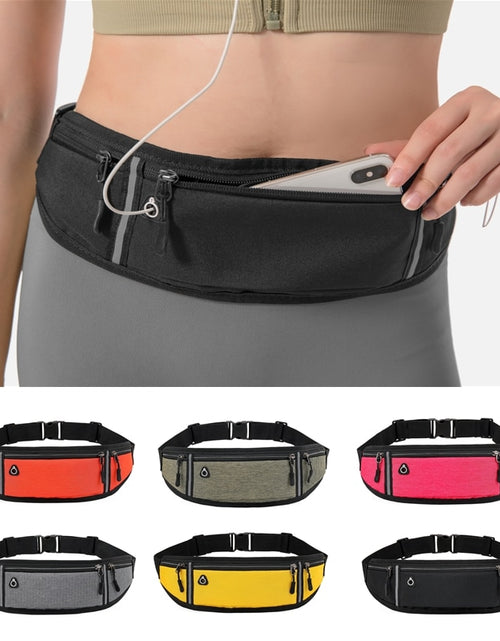 Load image into Gallery viewer, Professional Running Waist Bag Sports Belt Pouch Mobile Phone Case Men Women Hidden Pouch Gym SportsBags Running Belt Waist Pack
