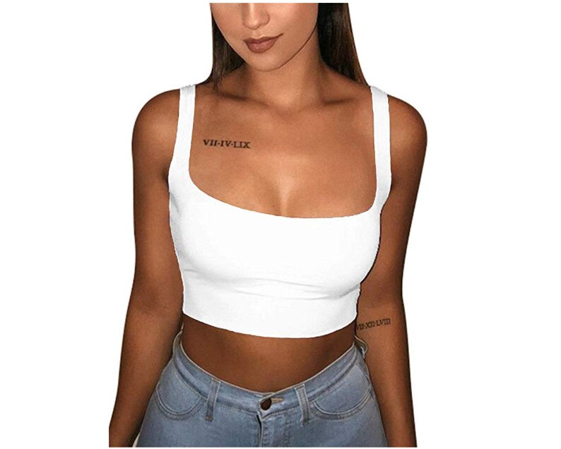 Women Sexy Crop Top Tank Summer Causal Vest Beach Sleeveless T-Shirt  Sports Holiday Tank Top 7 Colors