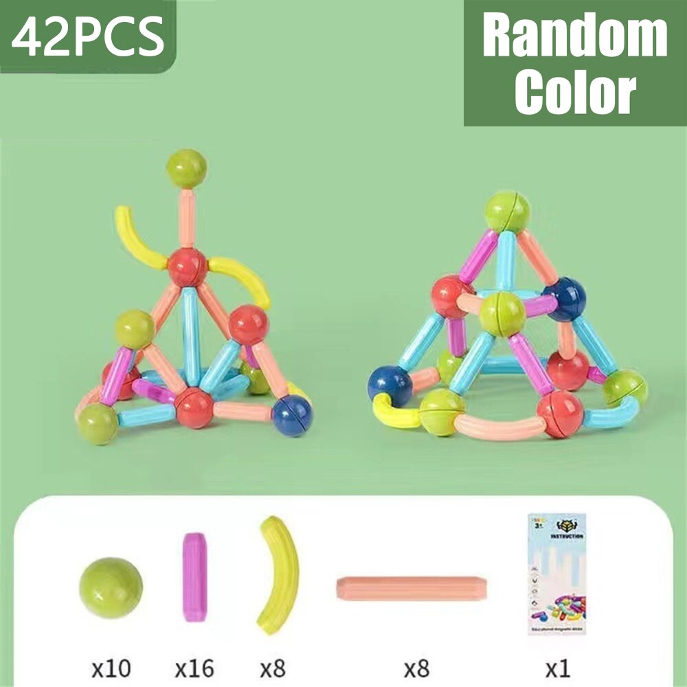 25-64Pcs Big Size Magnetic Stick Building Blocks game magnets children Set Kid Magnets for children Magnetic Toy Bricks neo cube