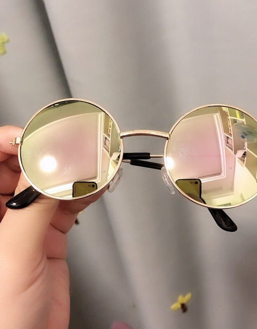 Load image into Gallery viewer, Hot Round Sunglasses Kids Metal Frame Glasses Anti-UV Sun Glasses For Boys Girls Eyewear Children oculos UV400 gift
