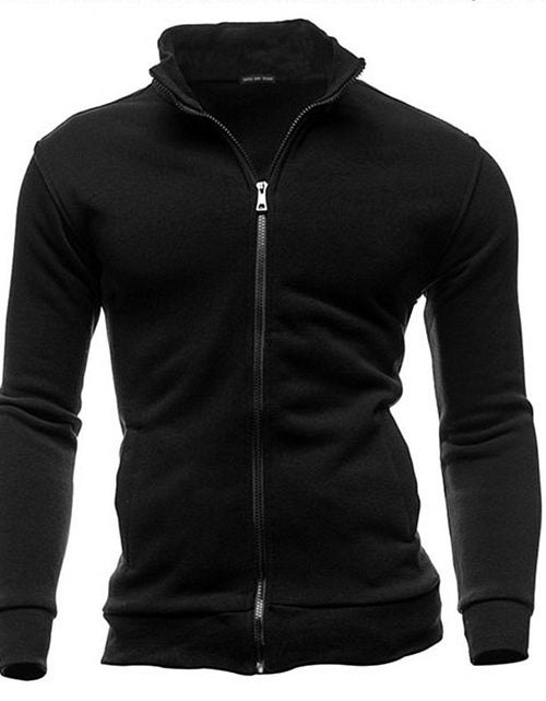 Load image into Gallery viewer, New Men&#39;s No Hoodies Sweatshirts Zipper Stand Collar Men Sweatshirts For Male No Hooded Sweatshirt Man Pullover
