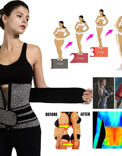 Load image into Gallery viewer, Women Waist Trainer Neoprene Body Shaper Belt Slimming Sheath Belly Reducing Shaper Tummy Sweat Shapewear Workout Shaper Corset
