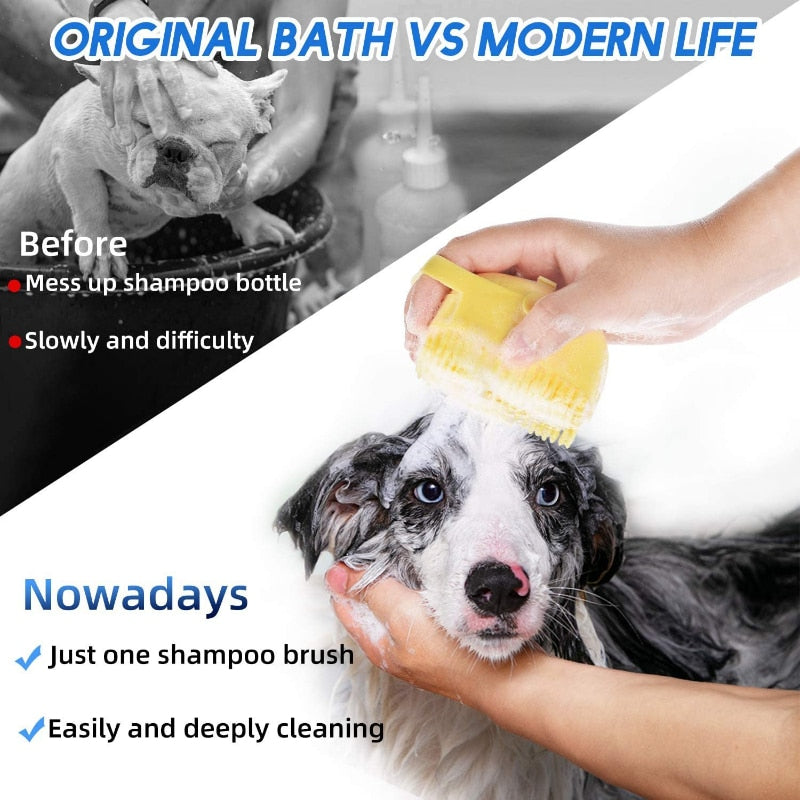 Pet Dog Massage Shampoo Bathroom Cat Bath Massage Brush Silicone Pet Accessories For Dogs Bathing Tools Dog Shower Brush