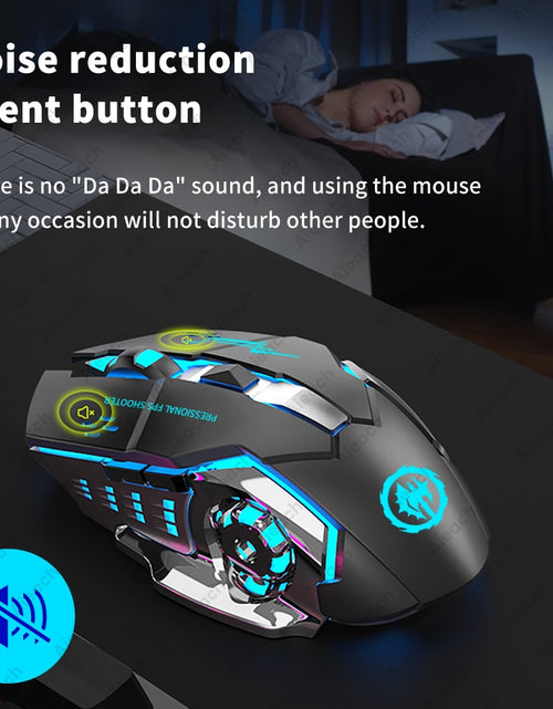 Load image into Gallery viewer, Rechargeable Wireless Mouse Gaming Computer Silent Bluetooth Mouse USB Mechanical E-Sports Backlight PC Gamer Mouse For Computer
