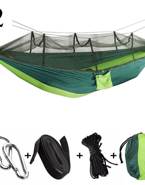 Load image into Gallery viewer, Portable Outdoor Camping Hammock 1-2 Person Go Swing With Mosquito Net Hanging Bed Ultralight Tourist Sleeping hammock
