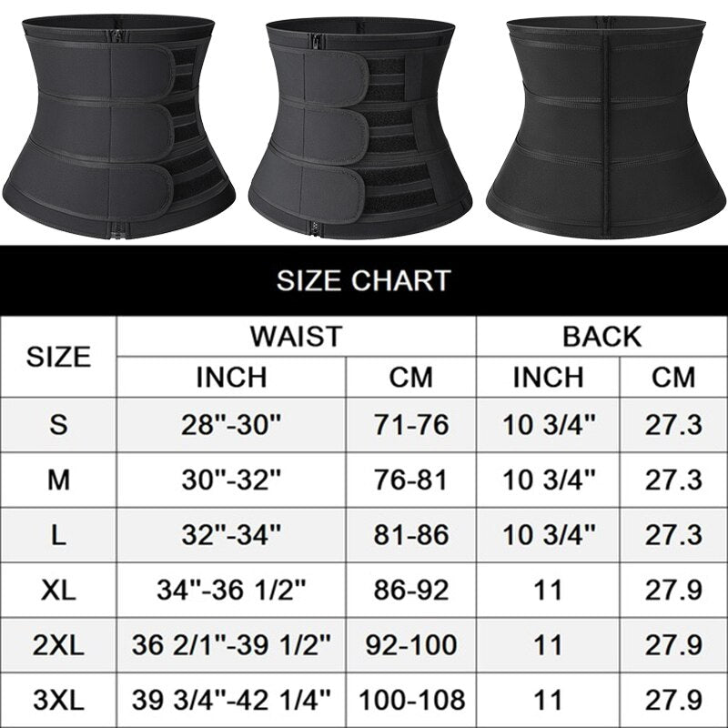 Men Body Shaper Neoprene Sauna Workout Waist Trainer Trimmer Belt for Weight Loss Sweat Belly Belt with Double Straps Shapewear