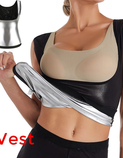 Load image into Gallery viewer, Women Sauna Shaper Shirt Thermo Sweat Tank Top Slimming Women Shapewear Waist Trainer Corset Gym Fitness Hot Workout Shirts
