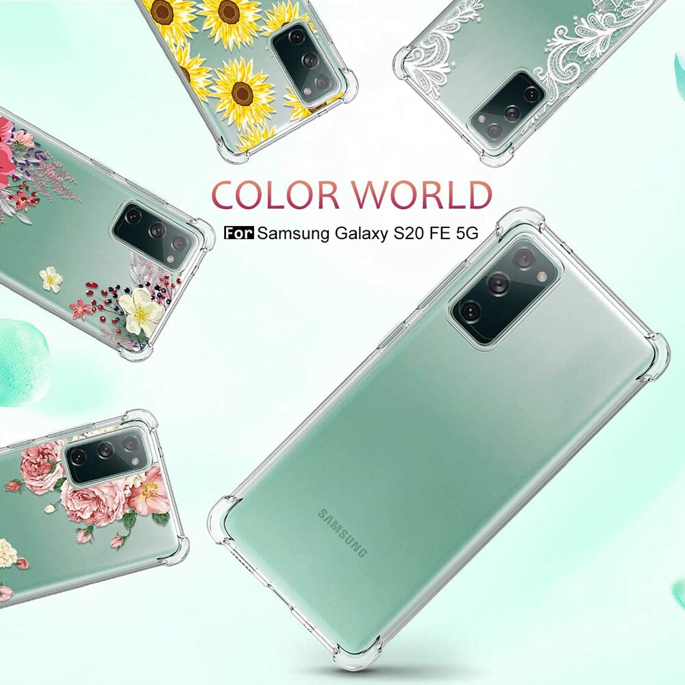 Shockproof Case for Samsung Galaxy S21 FE S22 Plus Ultra 5G Silicone Phone Transparent Clear Cases for Samsung S20 FE Back Cover