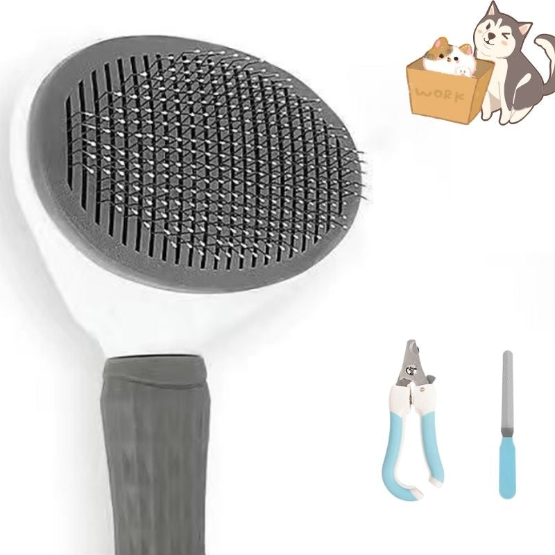 Cat Comb Dog Hair Brush Grooming And Care Cat Brush Stainless Steel Comb For Long Hair Dog Supplies With Dogs Cats Nail Clippers