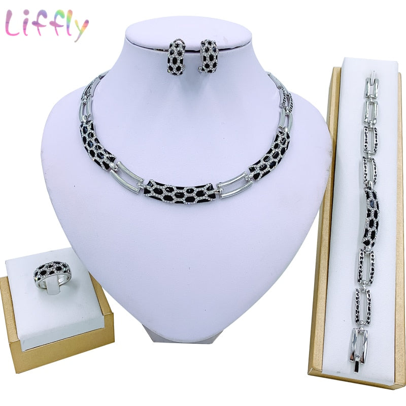 Dubai Costume Jewelry Sets for Women Luxury Bridal Nigerian Wedding African Beads Jewelry Set New Design